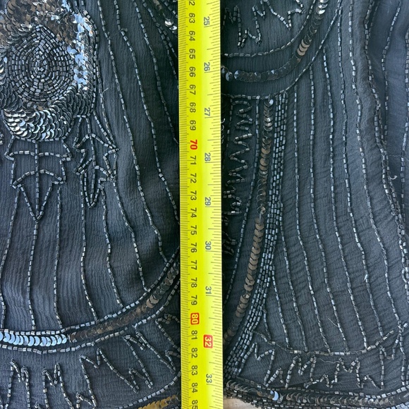 Vintage 100% Silk Beaded Art Deco Dress Freesha Women’s Small - Picture 16 of 16